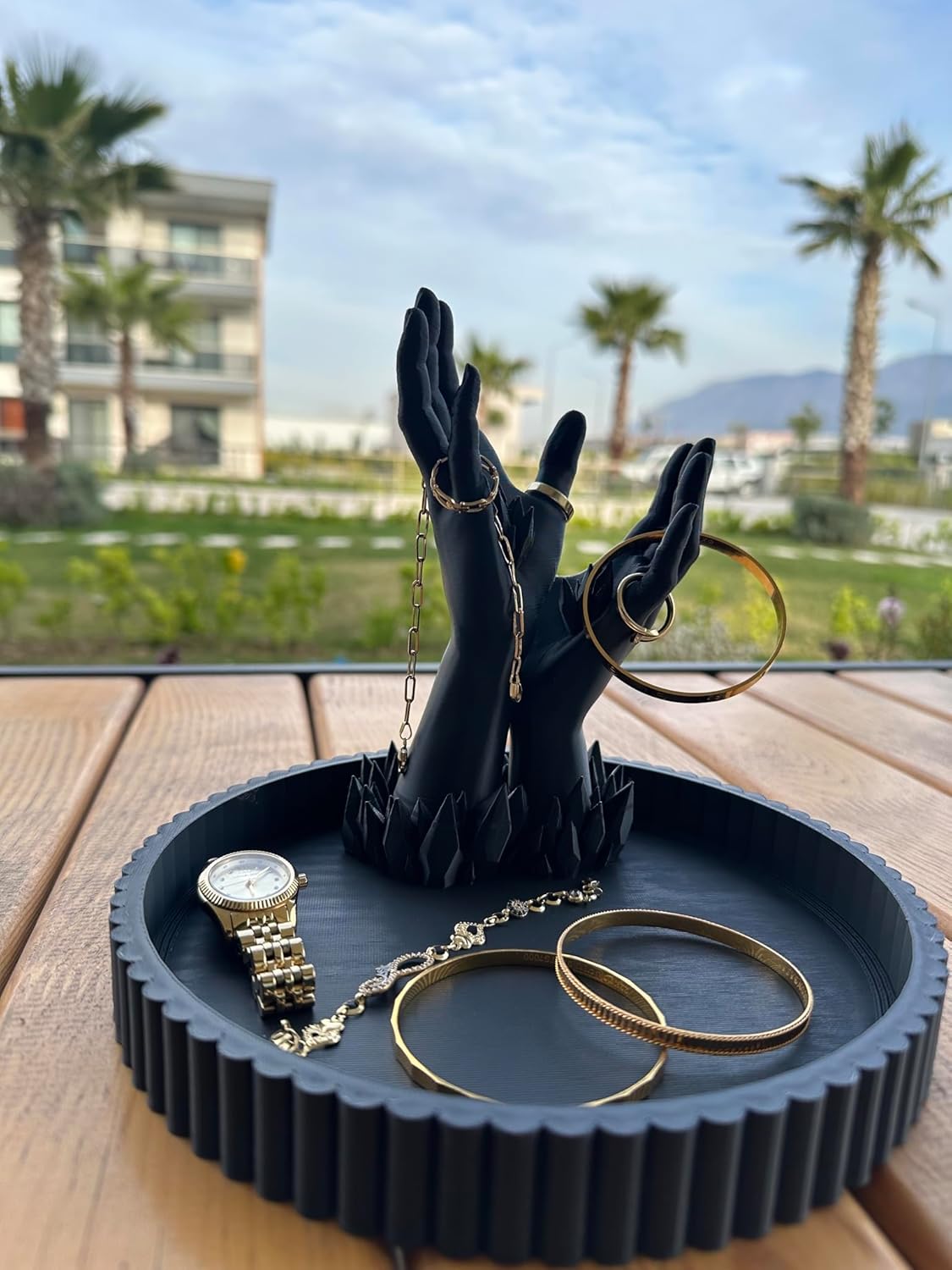 El Şeklinde Yüzük & Takı Standı (Siyah)