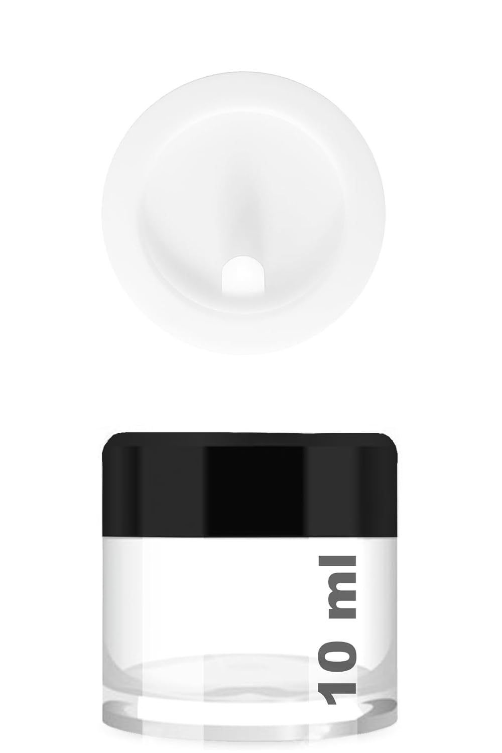 Afracam Mini Şeffaf Cam Kavanoz, 10 ml Hacimli, Sızdırmaz Kapaklı, Krem ve Kozmetik Saklama Kutusu, Lip Balm 1 Adet