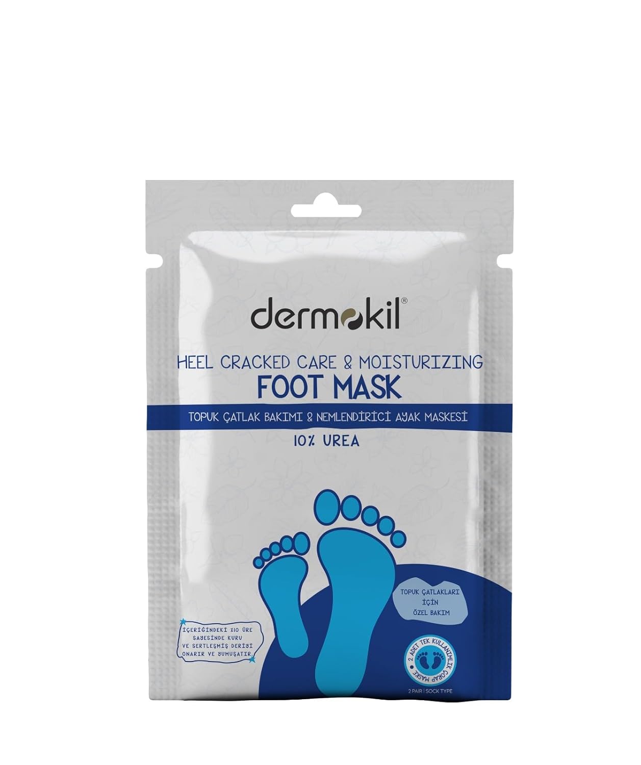 Dermokil Yüzde On Ürea Topuk Çatlak Bakımı ve Nemlendirici Ayak Maskesi 30 ml