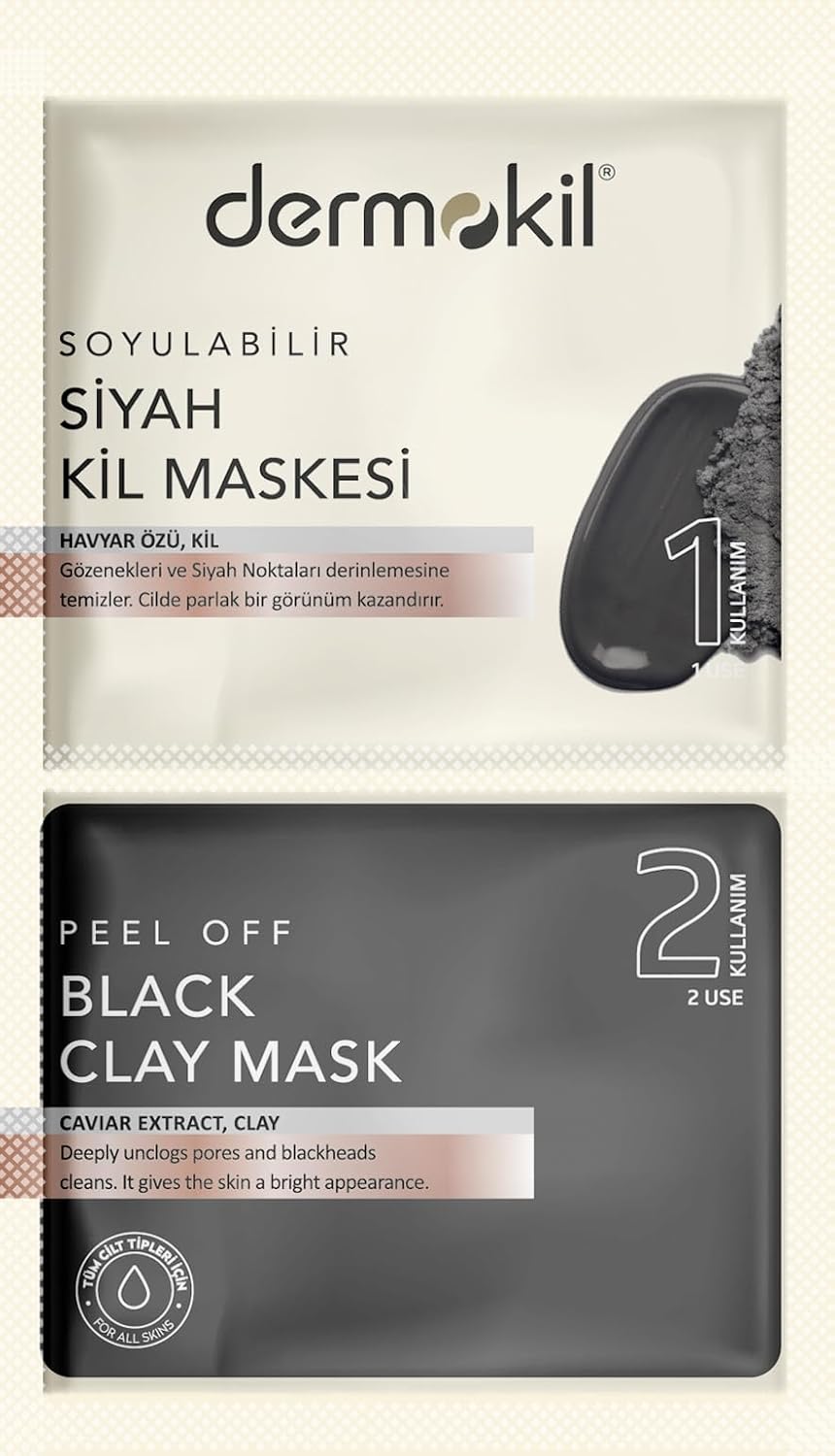 Dermokil Soyulabilir Siyah Maske 2x7.5 ml