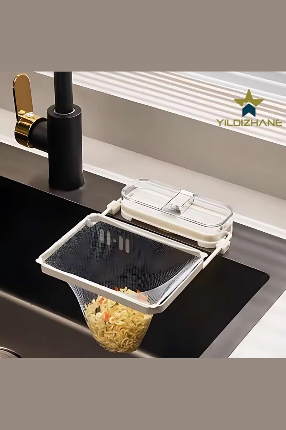 Yıldızhane Fileli Pratik Lavabo Süzgeci Vakumlu Beyaz Lavabo Süzgeci 50 Adet File Hediyeli