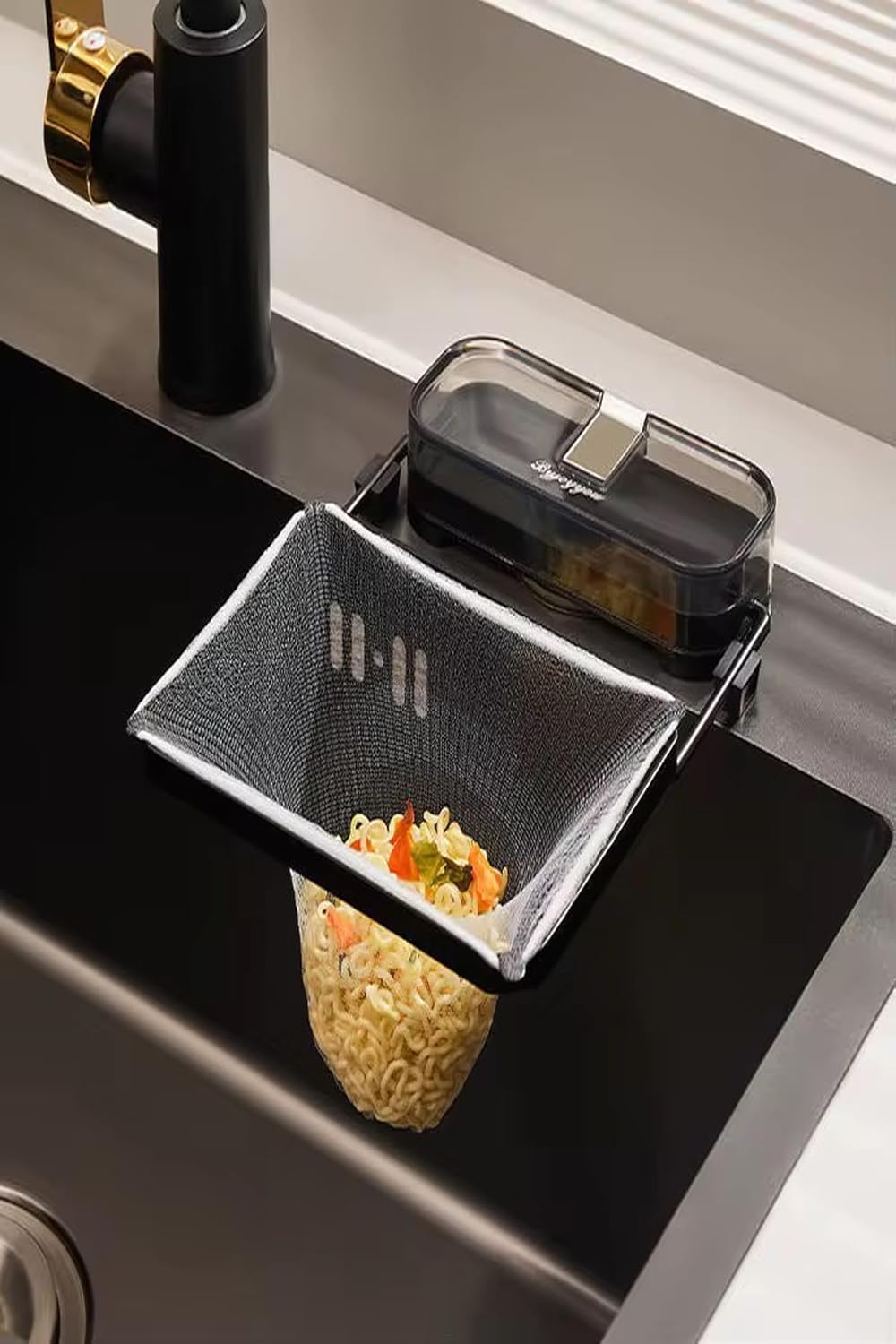 Yıldızhane Fileli Pratik Lavabo Süzgeci Vakumlu Siyah Lavabo Süzgeci 50 Adet File Hediyeli