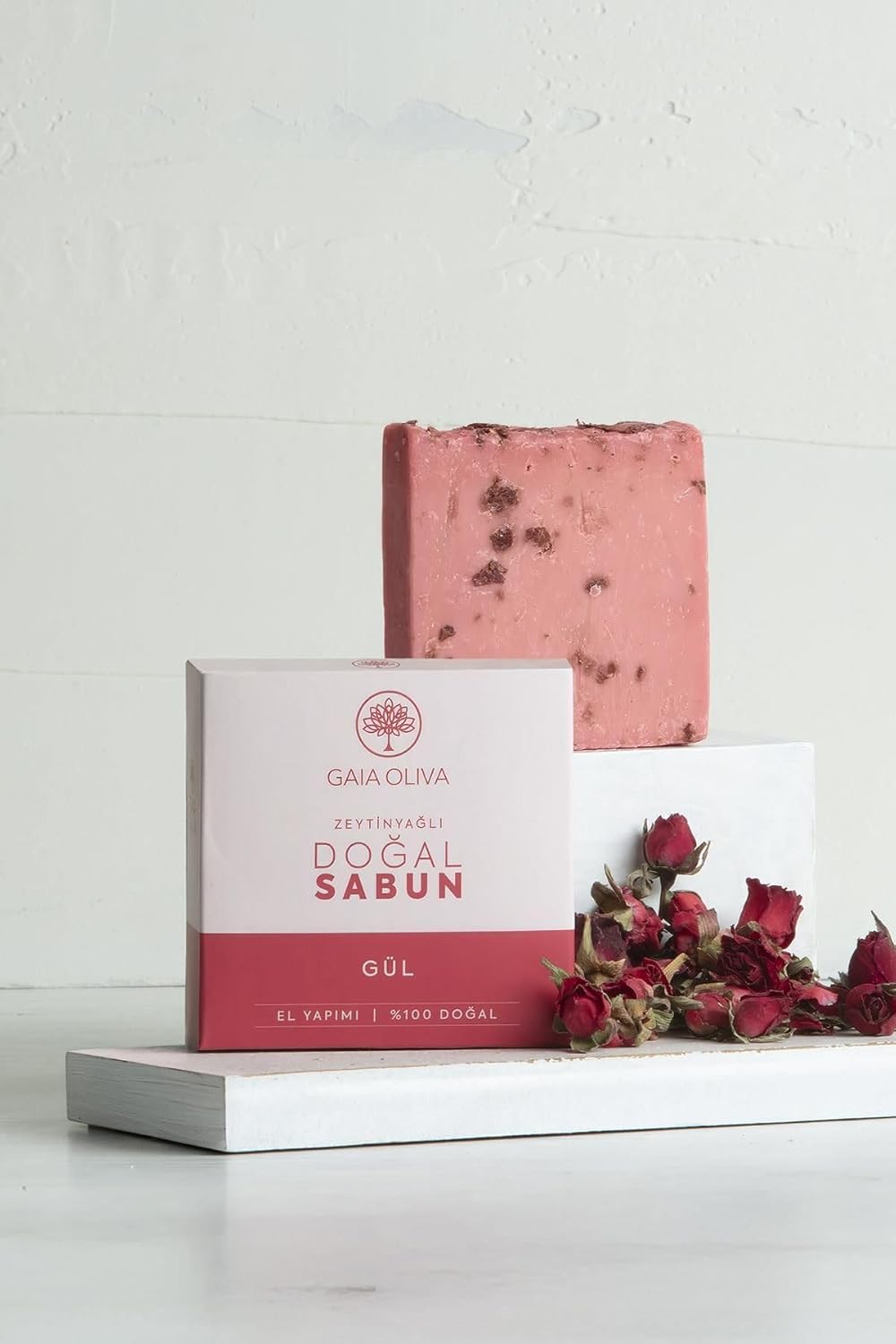 Güllü ve Zeytinyağlı El Yapımı Doğal Sabun
