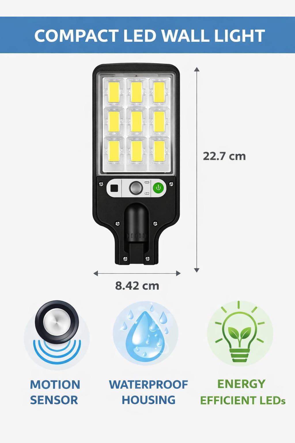 Busstier Güneş Enerjili Sensörlü Solar LED Lamba 72 LED Hareket Algılayıcılı Dış Mekan Duvar Aydınlatması Su Geçirmez Güvenlik Bahçe Balkon Garaj Aydınlatma