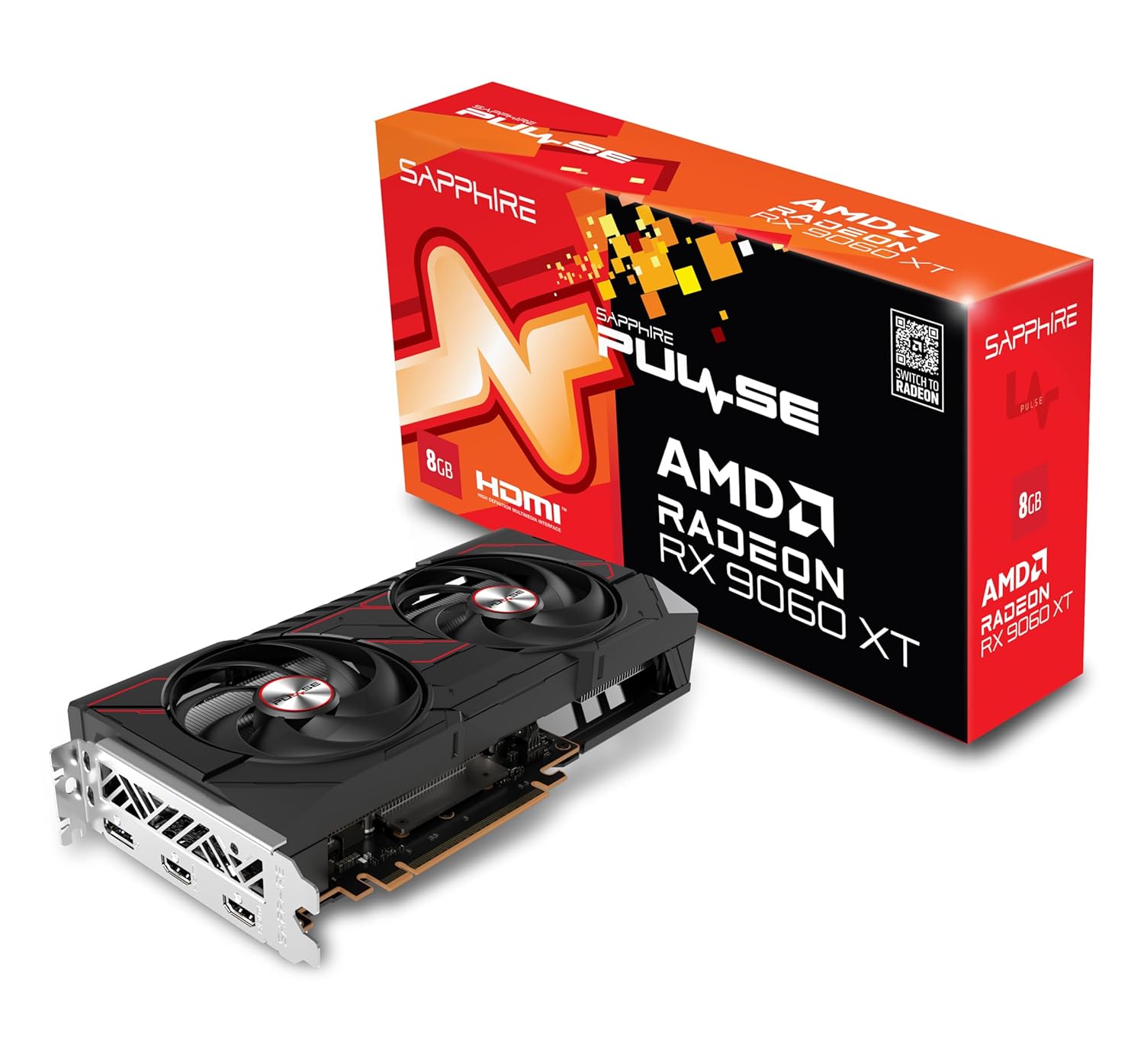 SAPPHIRE PULSE AMD RADEON™ RX 9060 XT GAMING OC 8GB DUAL HDMI/DP GPU, Ekran Kartı