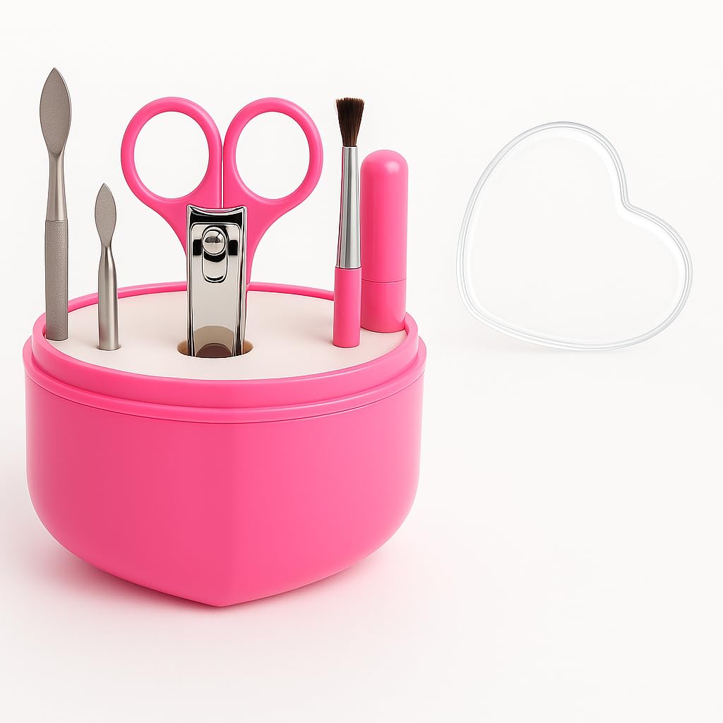 SUWORS 10'lu Manikür Pedikür Seti – Paslanmaz Çelik | Tırnak Törpüsü, Makas, Et Pens Seti | Taşınabilir Kutulu Tırnak Bakım Seti | Kadın Erkek için Uygun