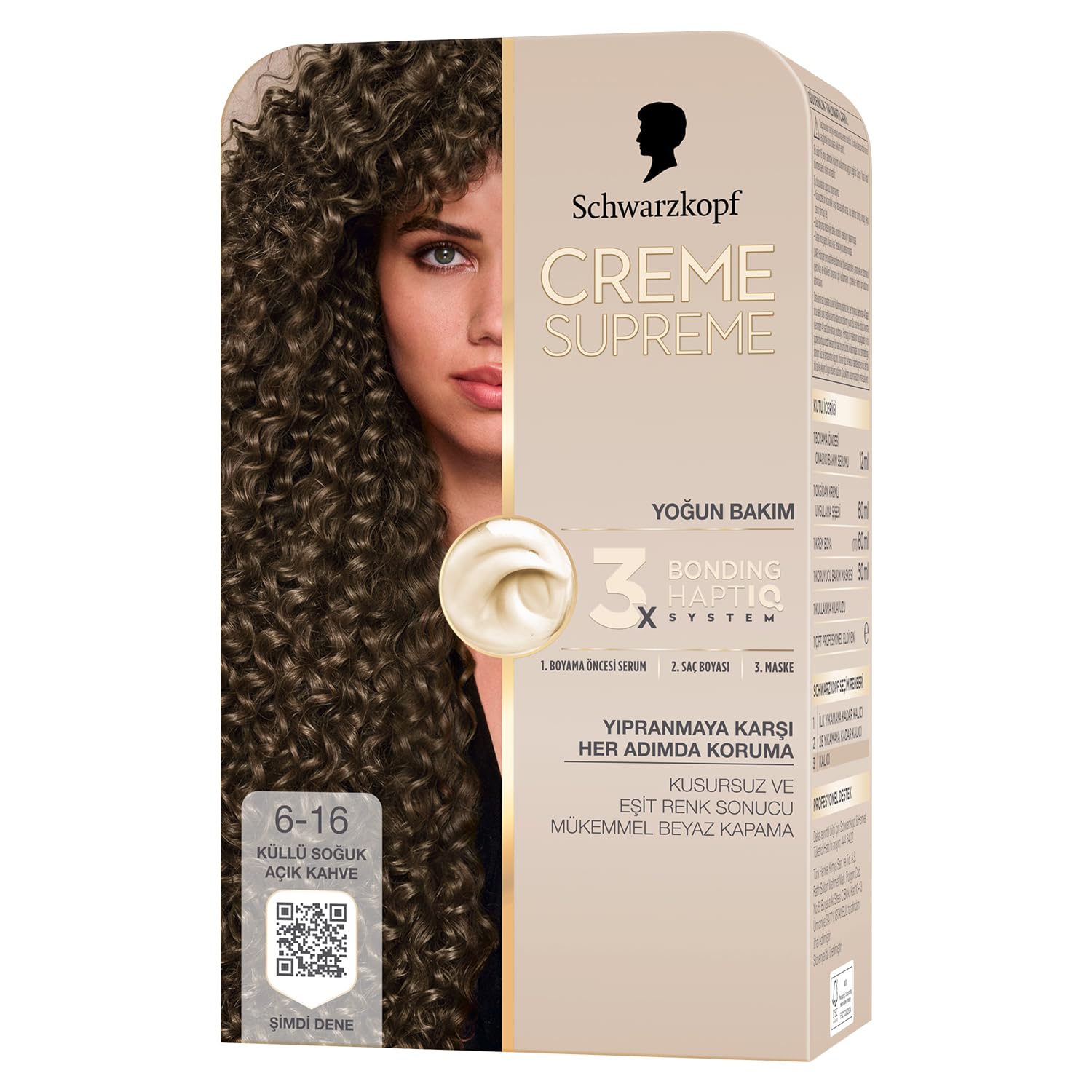 Schwarzkopf Creme Supreme Saç Boyası 6-16 Küllü Soğuk Açık