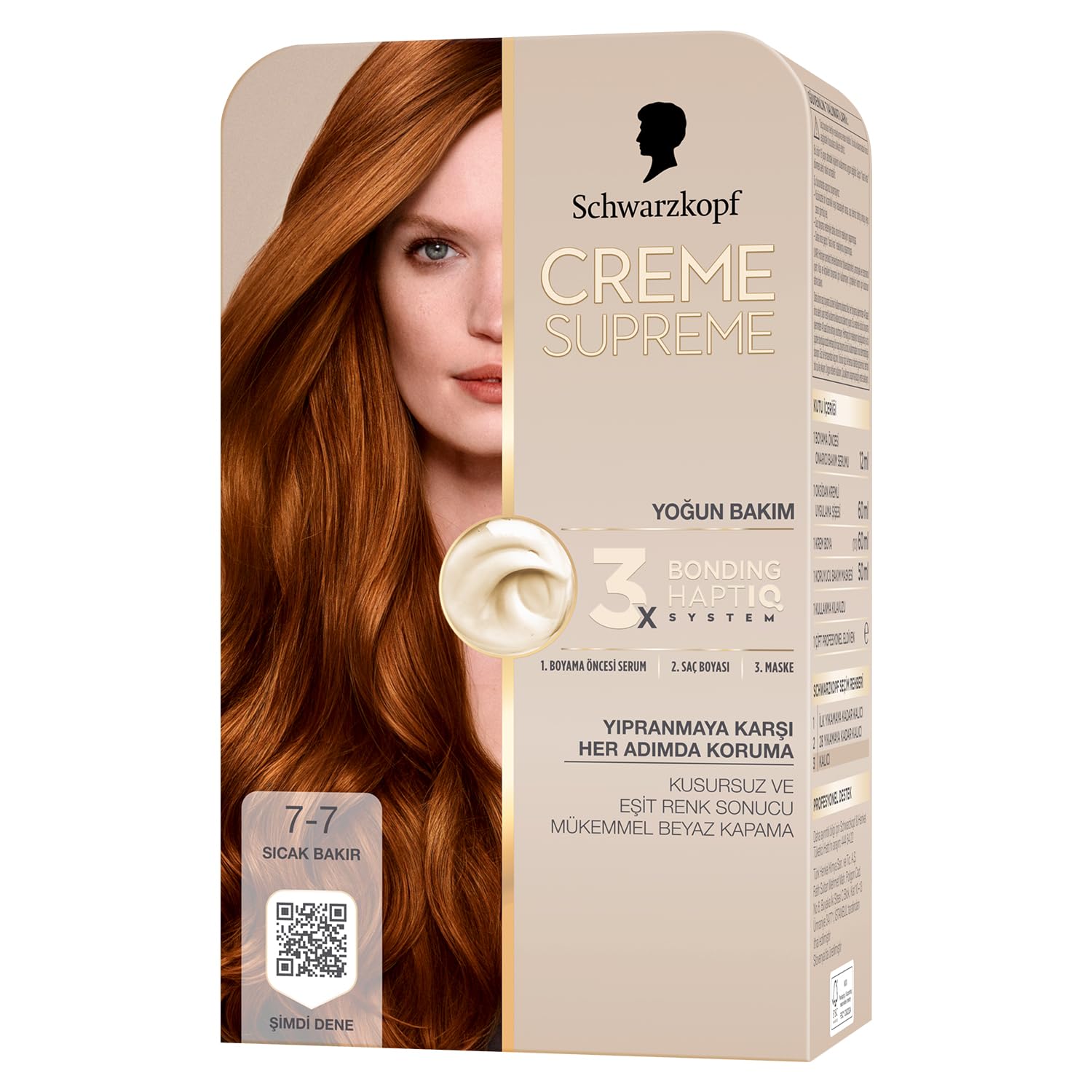 Schwarzkopf Creme Supreme Saç Boyası 7-7 Sıcak Bakır