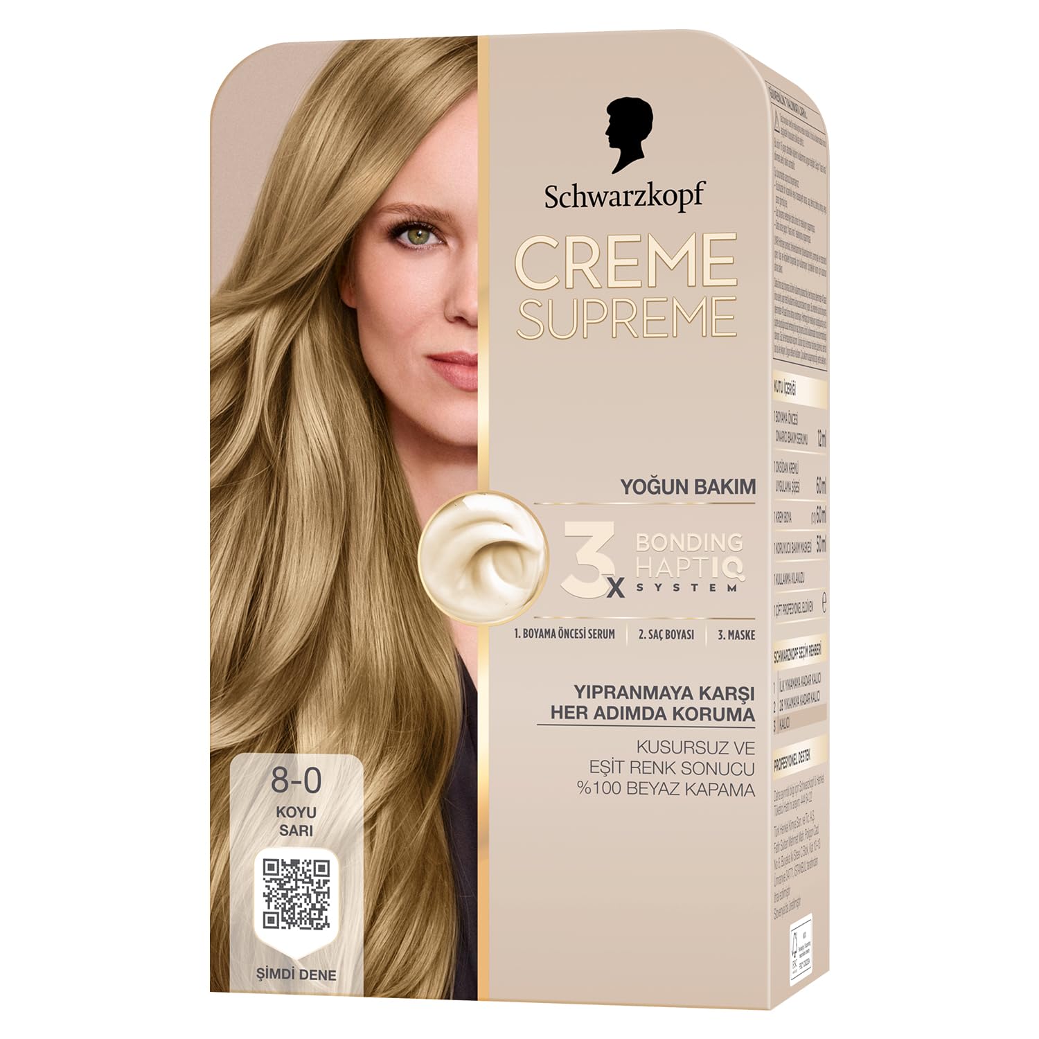 Schwarzkopf Creme Supreme Saç Boyası 8-0 Koyu Sarı