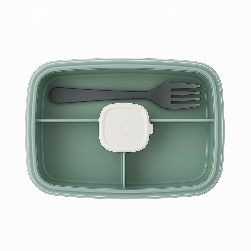 Vios Store Sızdırmaz Lunch Box – 3 Bölmeli Yemek Kabı | Öğle Yemeği Kutusu | Saklama Kabı | BPA İçer