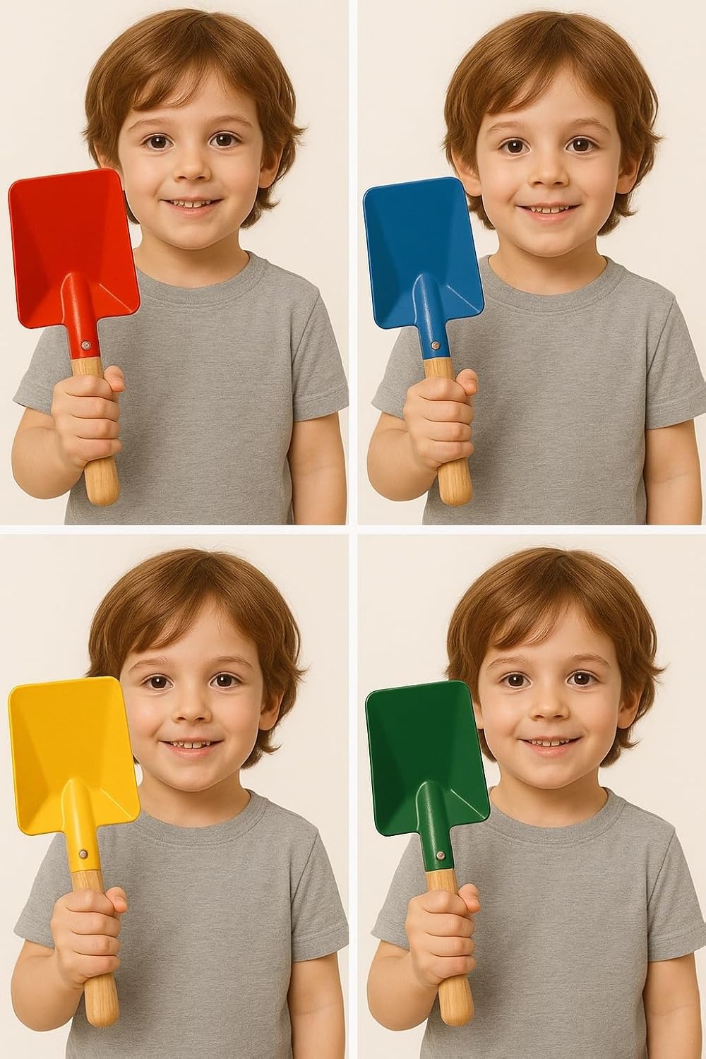 Proalet Mini Saplı Bahçe Küreği, Renkli Metal Başlık, Ahşap Sap, Hobi Bahçesi, Hayvan Yemi Verme, Çocuklar İçin Güvenli, Saksı Toprağı Taşıma, Mini Boy, Hafif ve Dayanıklı Çok Amaçlı Bahçe Küreği