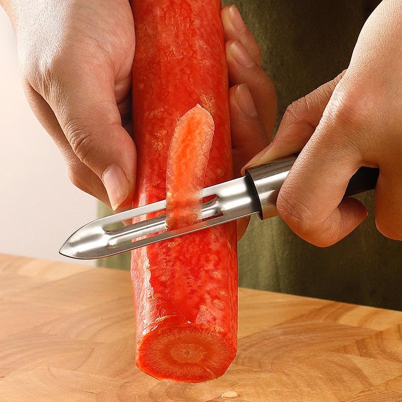 Deconox Silikon Saplı Çok İşlevli Paslanmaz Çelik Patates Havuç Kesici Sebze Dilimleyici Patates Bıçağı