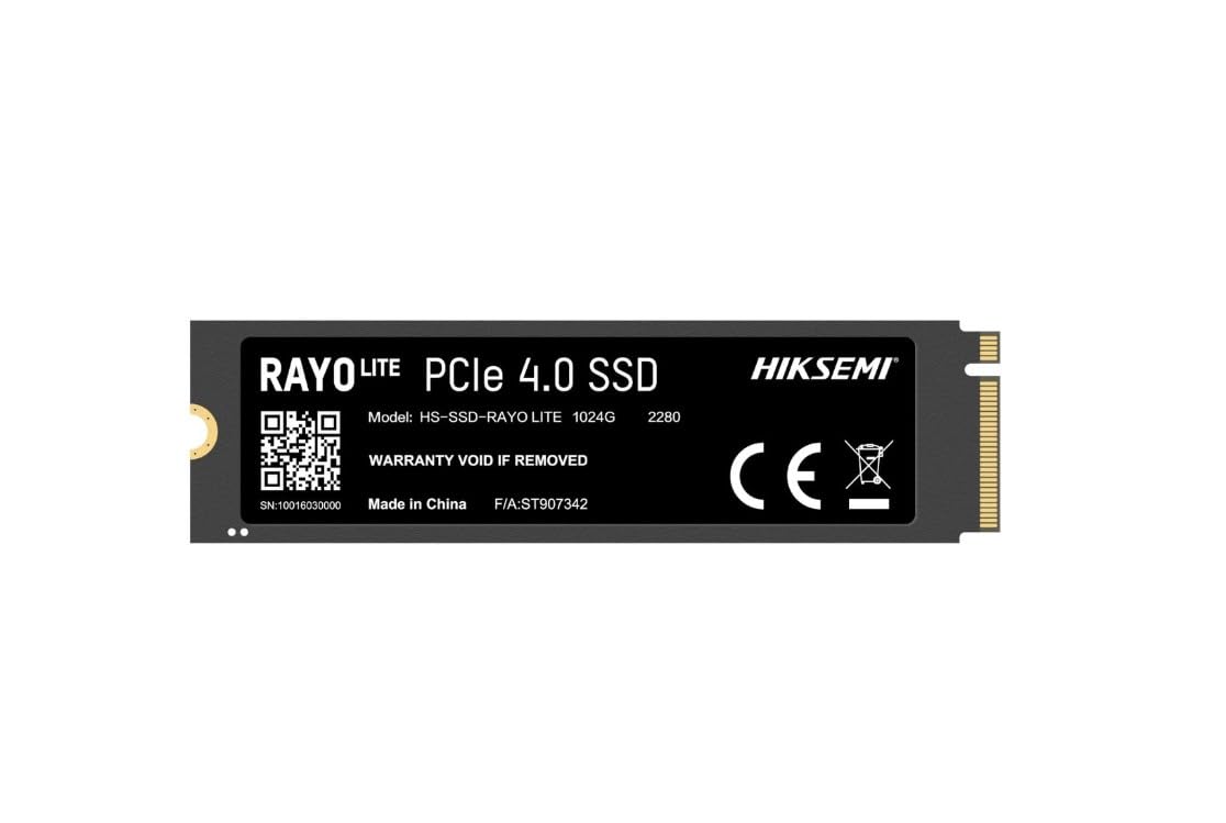 Hiksemi Rayo Lite 1TB Gen4 M.2 NVMe 3D NAND SSD, Ultra Hızlı PCIe Gen4 Hızları, 3D NAND Teknolojisi,Darbeye Dayanıklı Tasarım, Maksimum Sıralı Okuma: 7000 MB/sn, Maksimum Sıralı Yazma: 6000 MB/s