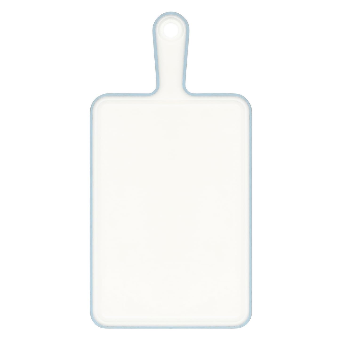 Kaydırmaz Silikon Kesme Tahtası, Pratik Saplı, 41,2 x 21,4 cm, Çok Renkli - Beyaz