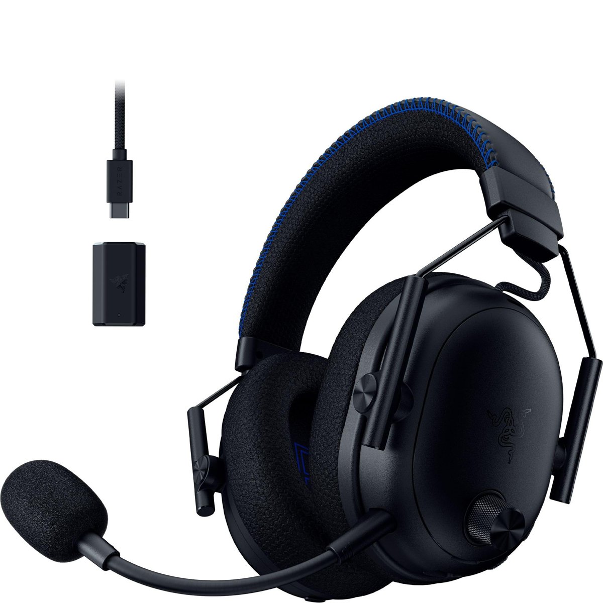 Razer BlackShark V3 Pro for PlayStation - Kablosuz Aktif Gürültü Engelleme E-spor Kulaklığı ANC - TriForce 50mm Sürücüler - HyperSpeed 2,4 GHz - THX Spatial Audio - PS5/PC | Siyah