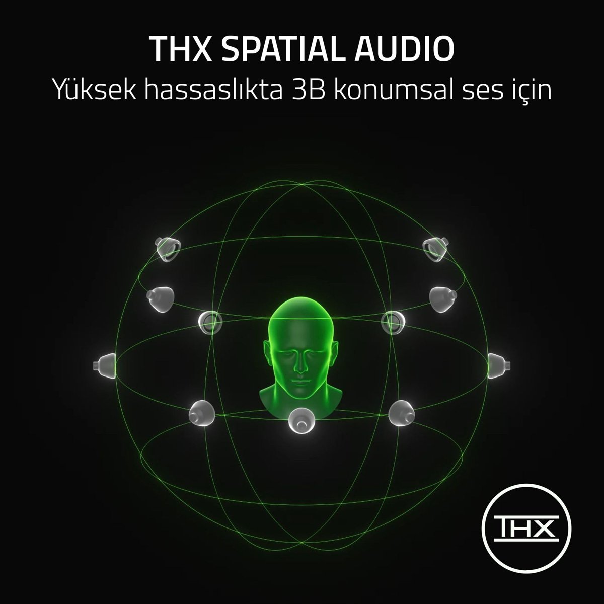 Razer BlackShark V3 Pro for PlayStation - Kablosuz Aktif Gürültü Engelleme E-spor Kulaklığı ANC - TriForce 50mm Sürücüler - HyperSpeed 2,4 GHz - THX Spatial Audio - PS5/PC | Siyah