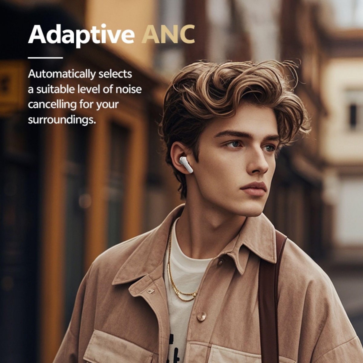 QCY Buds Anc HT15 Bluetooth Kulaklık - 45 dB. ANC - 6 Mikrofon ENC - Çift Cihaz Gürültü Engelleme iPX4 Siyah