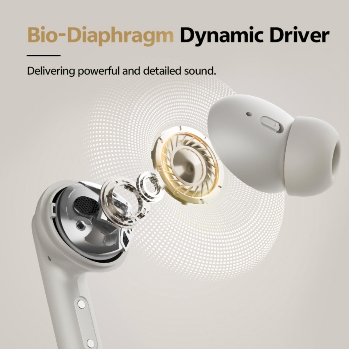 QCY Buds Anc HT15 Bluetooth Kulaklık - 45 dB. ANC - 6 Mikrofon ENC - Çift Cihaz Gürültü Engelleme iPX4 Siyah