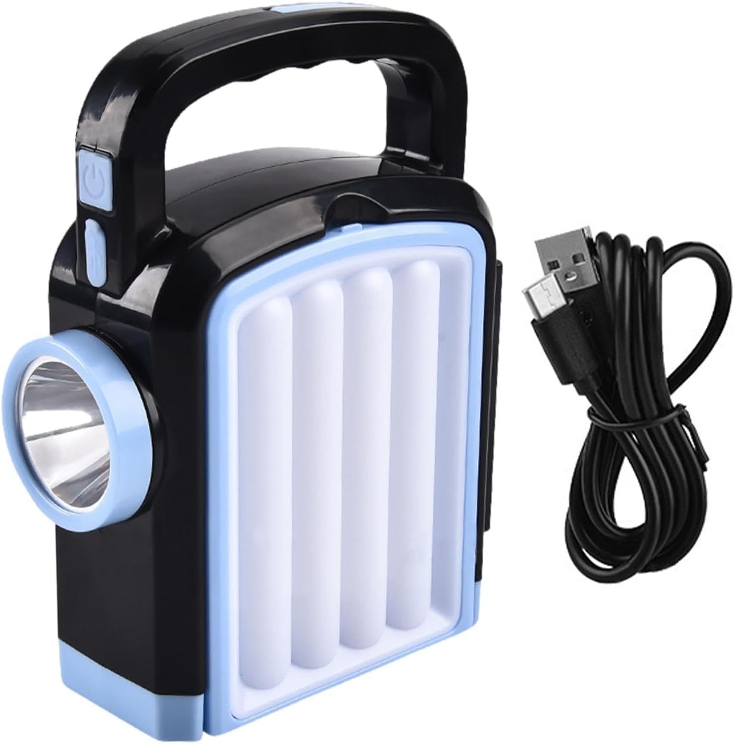 Panther Solar Kamp Lambası,1000 Lümen COB + 3W LED, Güneş Enerjili & USB Type-C Şarjlı, Katlanabilir Işıldak,1500mAh Kapasite, Su Geçirmez, Asılabilir, Taşınabilir, Kanatlı Çalışma Işığı