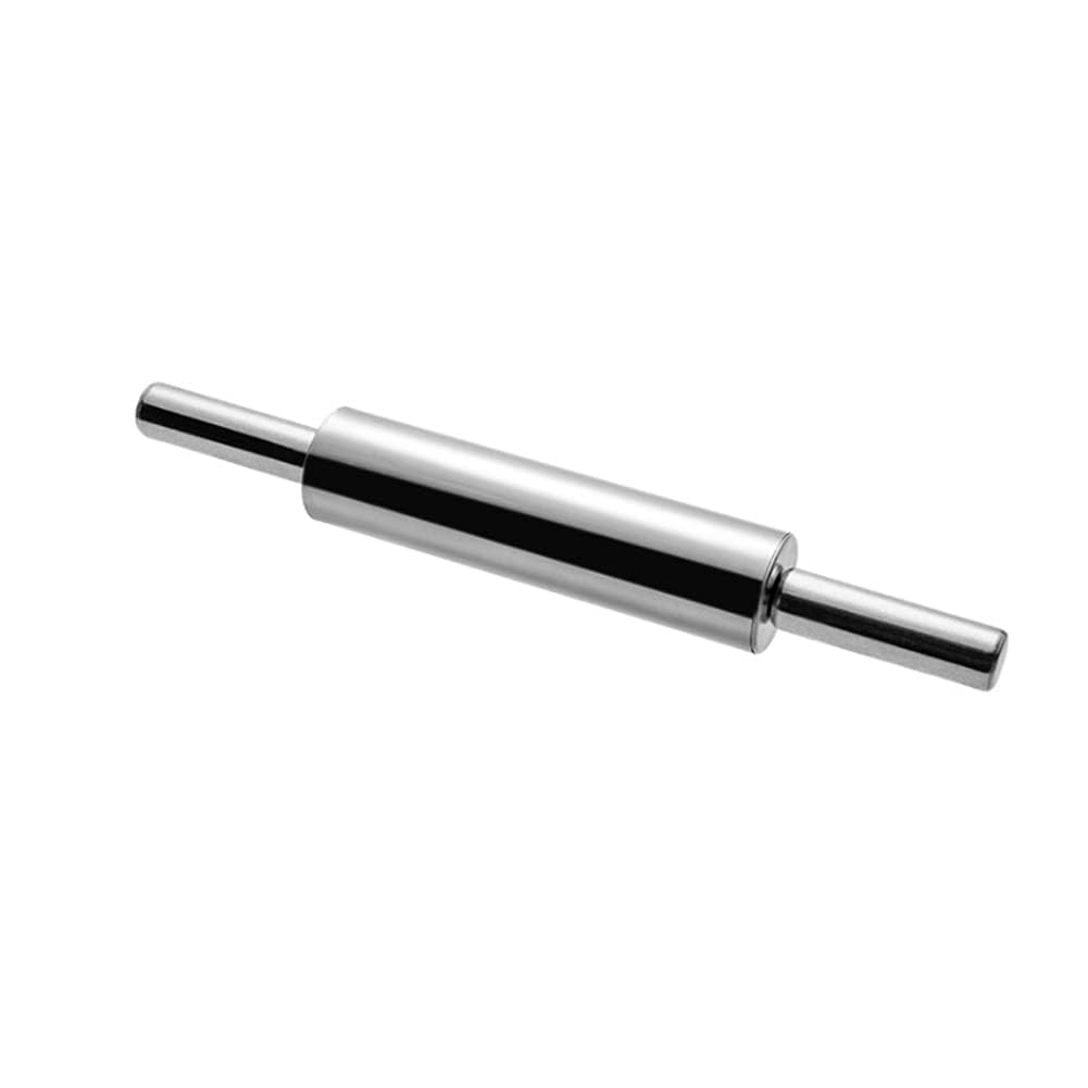 MallArt® Paslanmaz Çelik Merdane - Hamur Açma Merdanesi | Ergonomik Tutma Saplı | Hijyenik & Kolay Temizlik | Hamur ve Kurabiye İçin İdeal