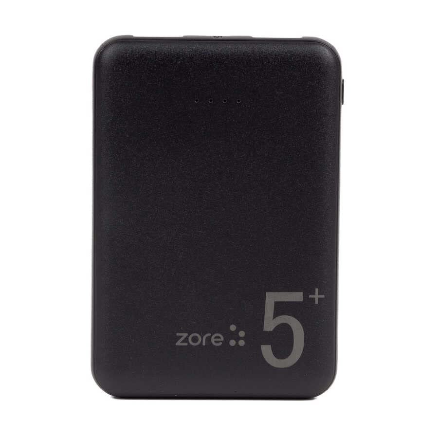 Senon Zore ZR-PW04 Led Işıklı Taşınabilir Powerbank 5000 mAh (Siyah)