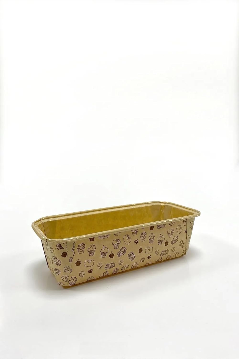 25'li Baton Kek Kalıbı Kraft Desenli Muffin Kek Kapsülü, 18x15.5 cm