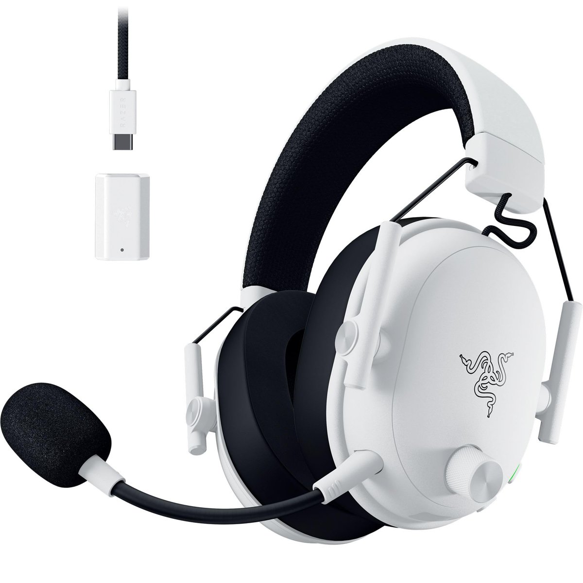 Razer BlackShark V3 - Kablosuz E-Spor Kulaklık - TriForce 50mm Sürücü - Çıkarılabilir Geniş Bant Mikrofon - THX Spatial Audio - Kablosuz 2,4 GHz & Bluetooth - FPS Profilleri - PC/Mac | Beyaz