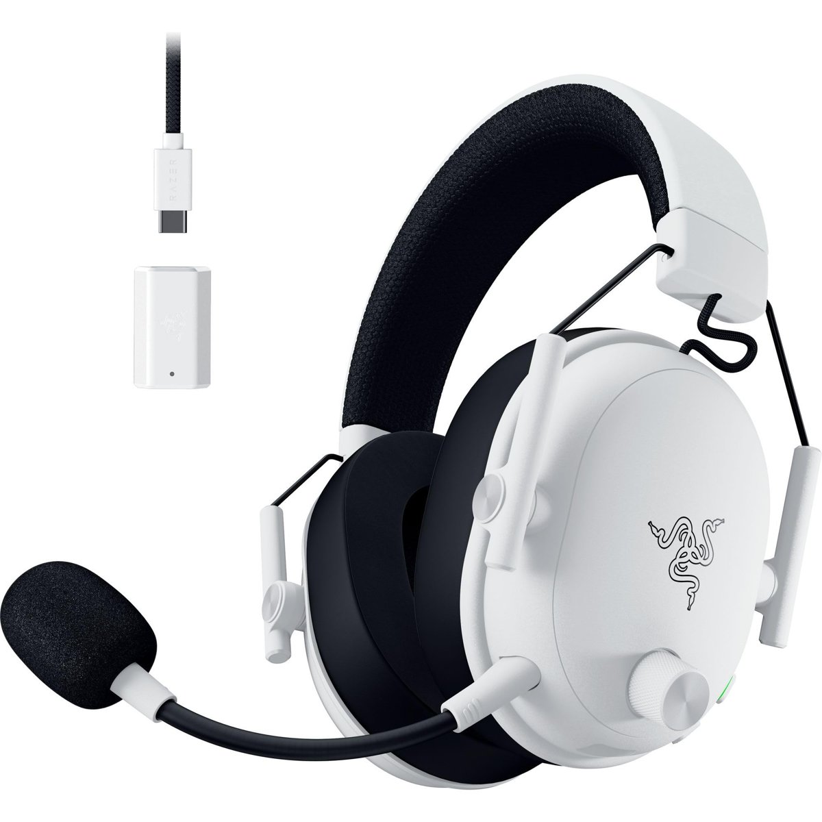 Razer BlackShark V3 - Kablosuz E-Spor Kulaklık - TriForce 50mm Sürücü - Çıkarılabilir Geniş Bant Mikrofon - THX Spatial Audio - Kablosuz 2,4 GHz & Bluetooth - FPS Profilleri - PC/Mac | Beyaz