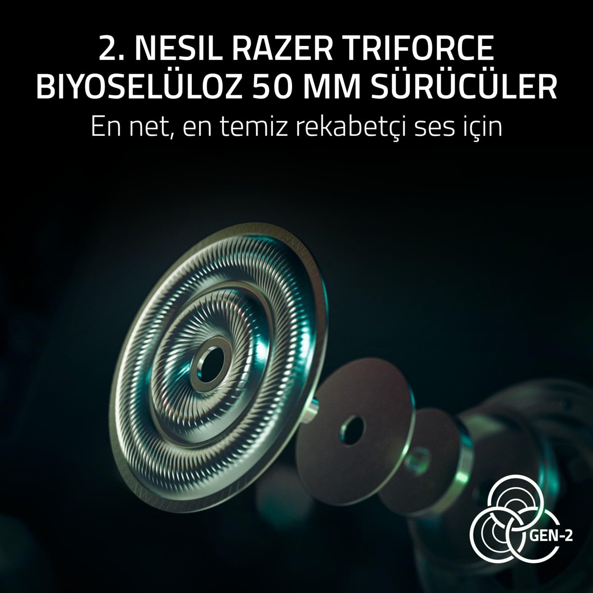 Razer BlackShark V3 Pro - ANC gürültü engelleme özelliğine sahip kablosuz e-spor kulaklık - 50 mm sürücü - Çıkarılabilir mikrofon - 2,4 GHz ve Bluetooth - FPS profilleri - PC/Mac | Beyaz