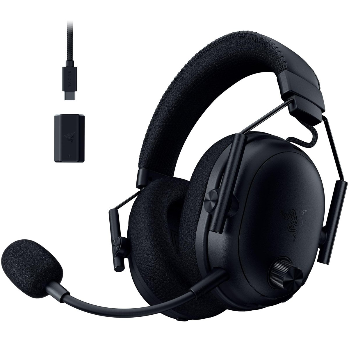 Razer BlackShark V3 Pro - ANC gürültü engelleme özelliğine sahip kablosuz e-spor kulaklık - 50 mm sürücü - Çıkarılabilir mikrofon - 2,4 GHz ve Bluetooth - FPS profilleri - PC/Mac | Siyah