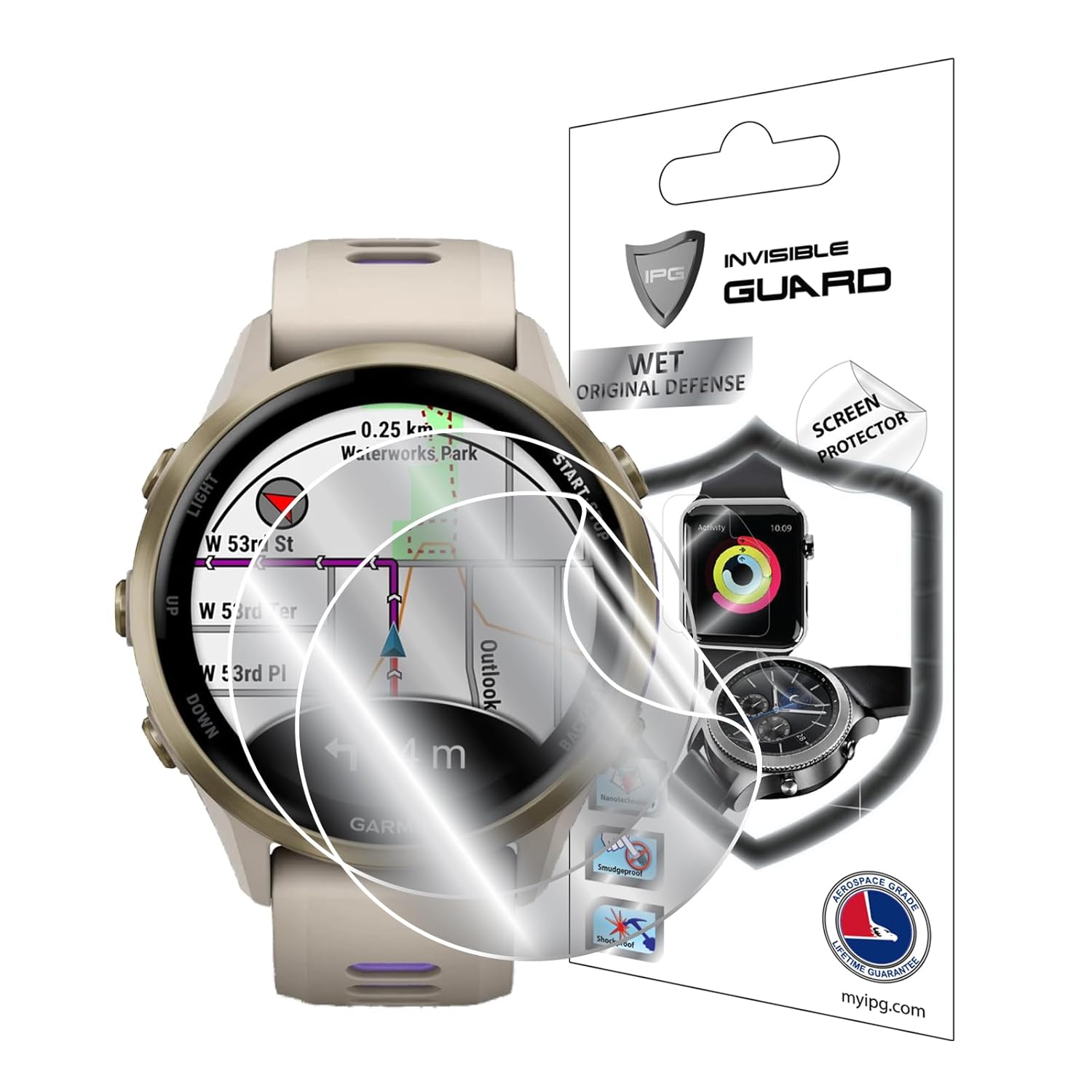 Garmin Forerunner 970 GPS Running Smartwatch ile uyumlu IPG HydroGel Ekran Koruyucu (2 Adet)