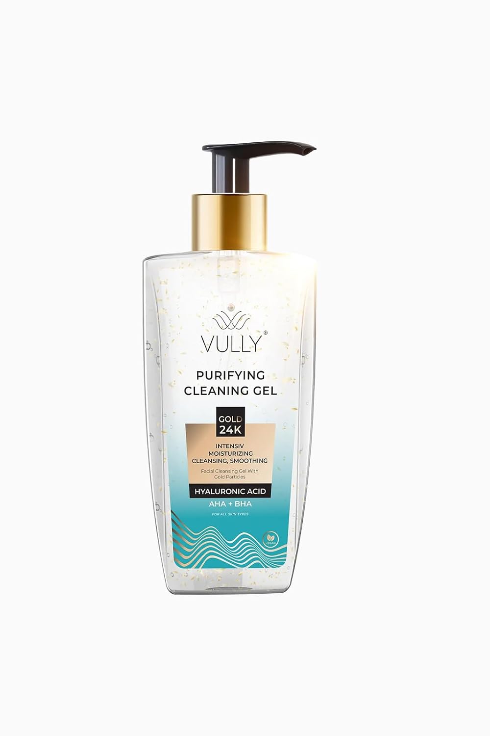 Vully 24k Altın Parçacıklı Arındırıcı Nemlendirici Gözenek Sıkılaştırıcı Yüz Temizleme Jeli 200 ml