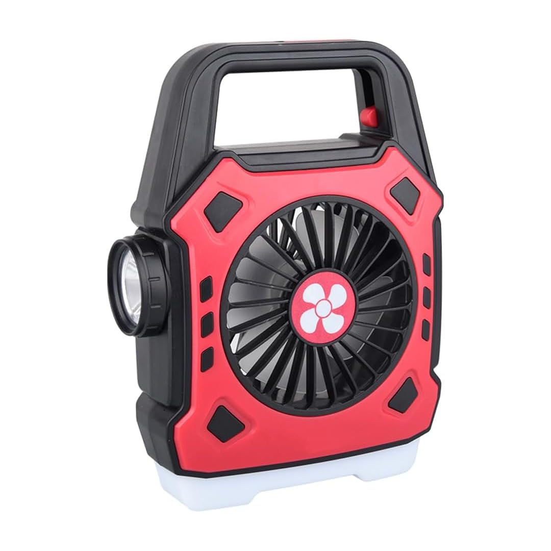 GüncelÇarşı Çok Fonksiyonlu Şarjlı Fanlı Kamp Lambası, Taşınabilir Işık, Kamp Yürüyüş Balıkçılık Acil Durum Deprem USB Şarj Edilebilir Vantilatör Fanlı Kamp Işığı