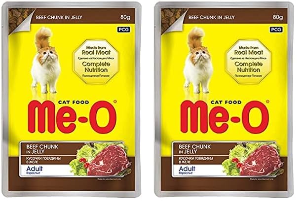 Me-O Meo Adult Jöle İçerisinde Biftekli Yetişkin Kedi Konservesi 80 Gr 2li paket