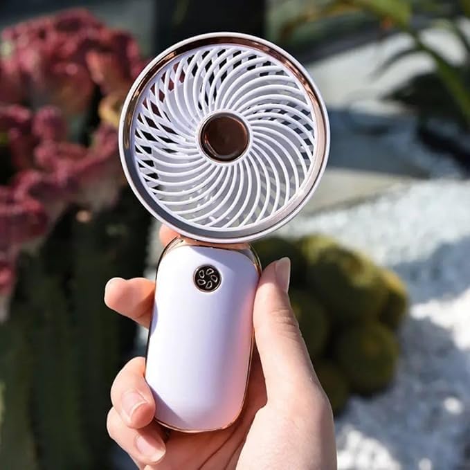 Canelf Mini El Fanı Şarjlı Taşınabilir, USB Şarjlı Mini Fan, El Tipi Yaz Fanı, Sessiz ve Güçlü El Vantilatörü, Ofis, Seyahat ve Dış Mekan Kullanımı İçin Uygun Masaüstü Fanı (Pembe)