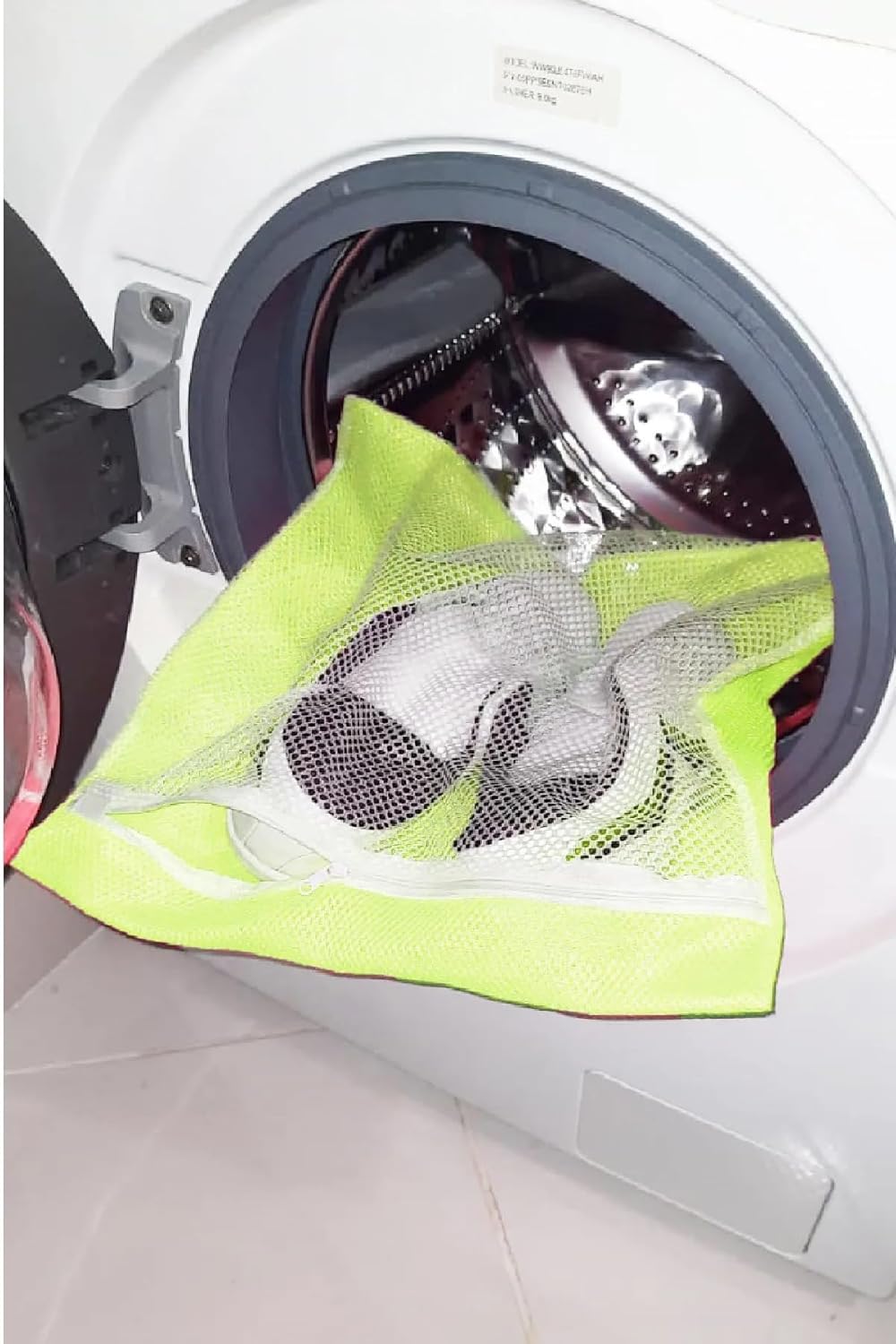 Fermuarlı Ayakkabı Yıkama Filesi – Büyük Boy 36x36 cm – Hassas Çamaşırlar ve Terlikler İçin Makine Yıkama Filesi – Koruyucu File Çanta (sarı)