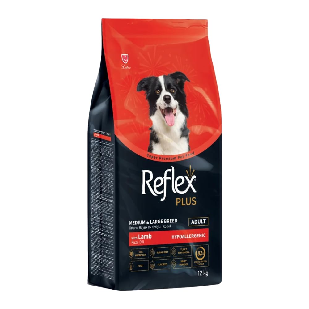 Reflex Reflex Plus Hipoalerjenik Kuzu Etli Orta Ve Büyük Irk Yetişkin Köpek Maması 12 Kg