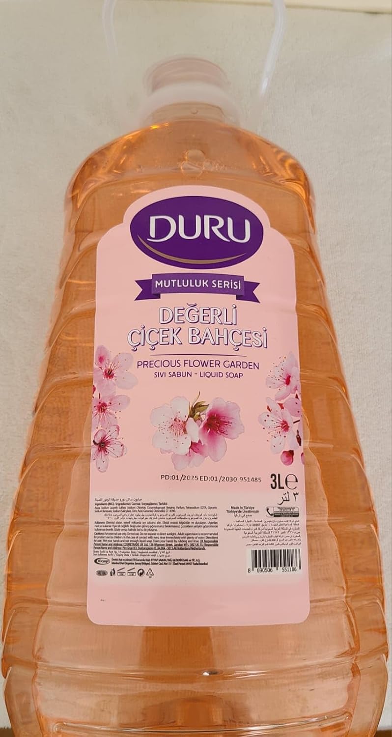 Duru Mutluluk Serisi Değerli Çiçekler Sıvı Sabun 3 L