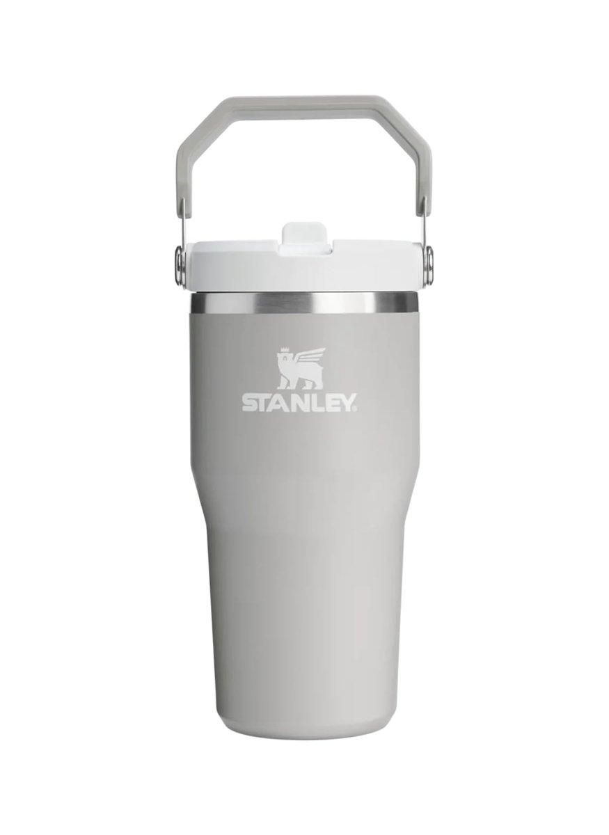 Stanley IceFlow Flip Straw Tumbler Pipetli Termos Bardak, 0.60 Litre, Gri (Ash)