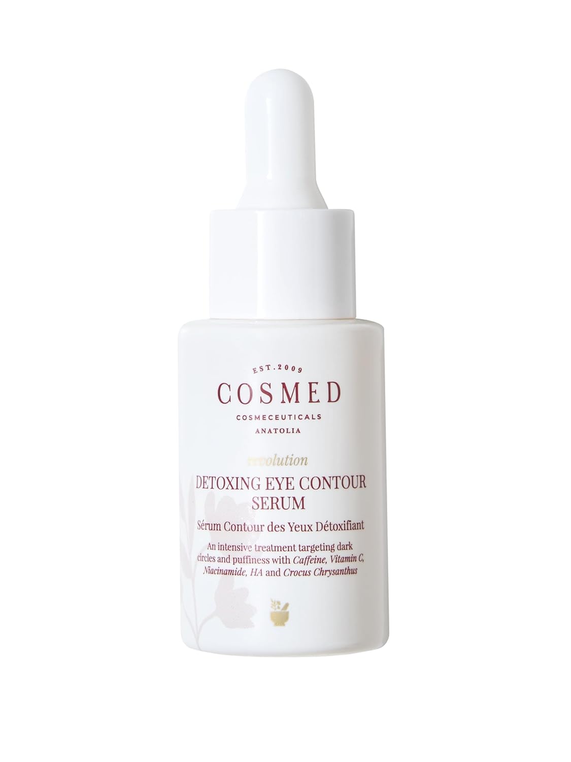 Cosmed Detoxing Eye Contour Serum Göz Altı Torbalanma, Morluk Karşıtı Aydınlatıcı Göz Çevresi Serumu - Kafein, C Vitamini, Niacinamide