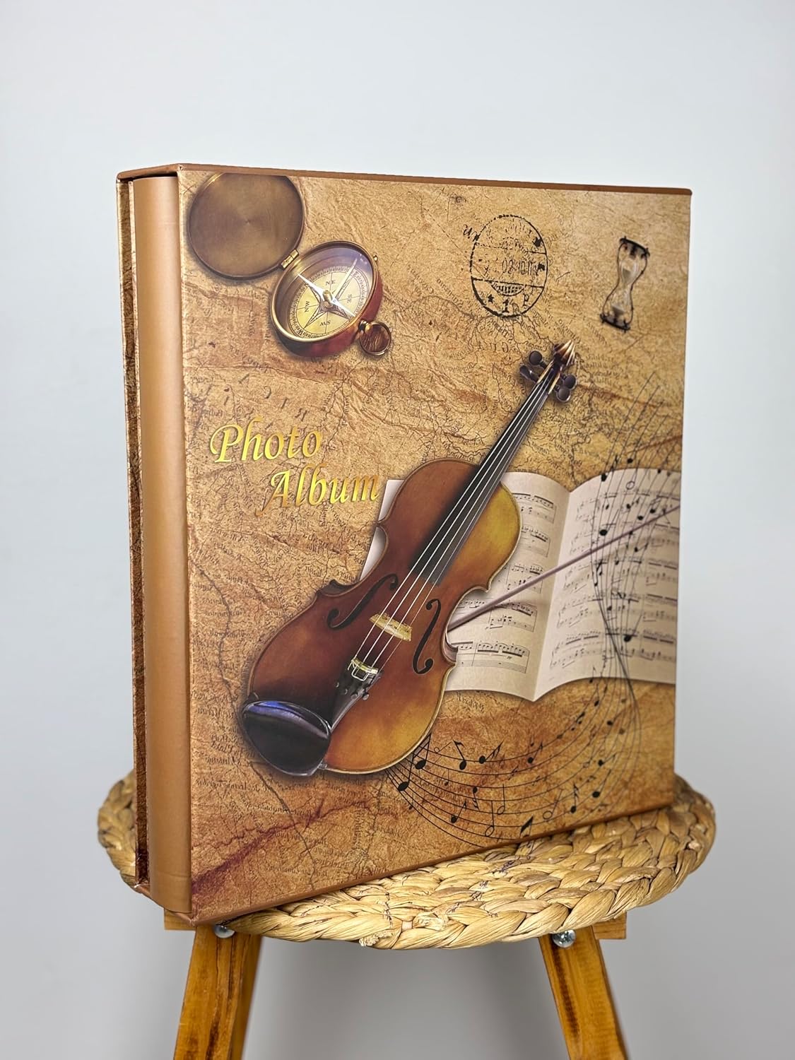 Rabsev Rs25 Fotoğraf Albümü 10x15cm 600 Lük Keman Desenli Kutulu Yatay Dikey Modeli