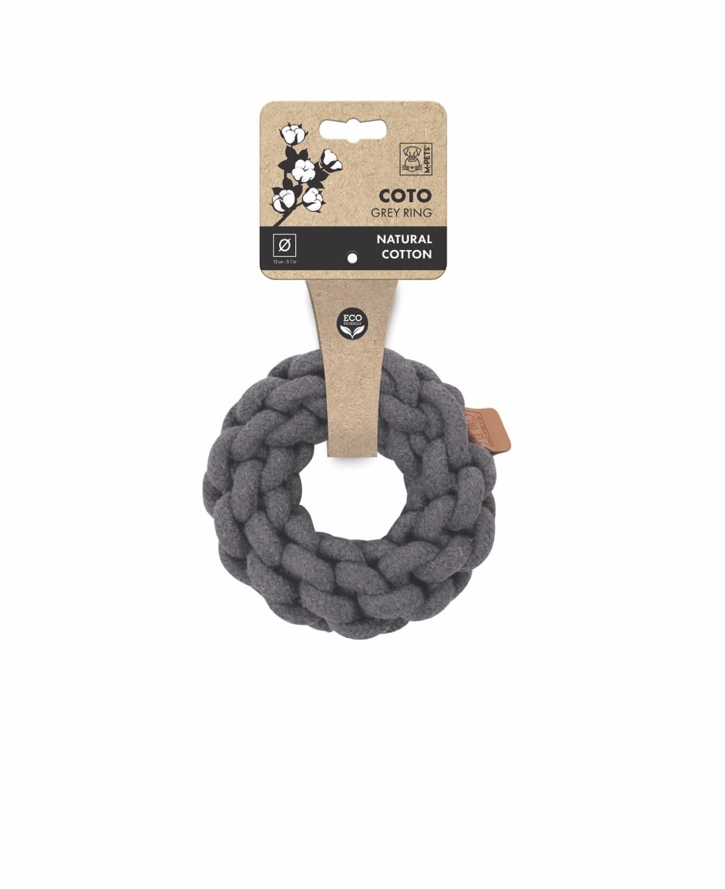M-PETS COTO GREY RING 13CM ÖRGÜ HALKA OYUNCAK