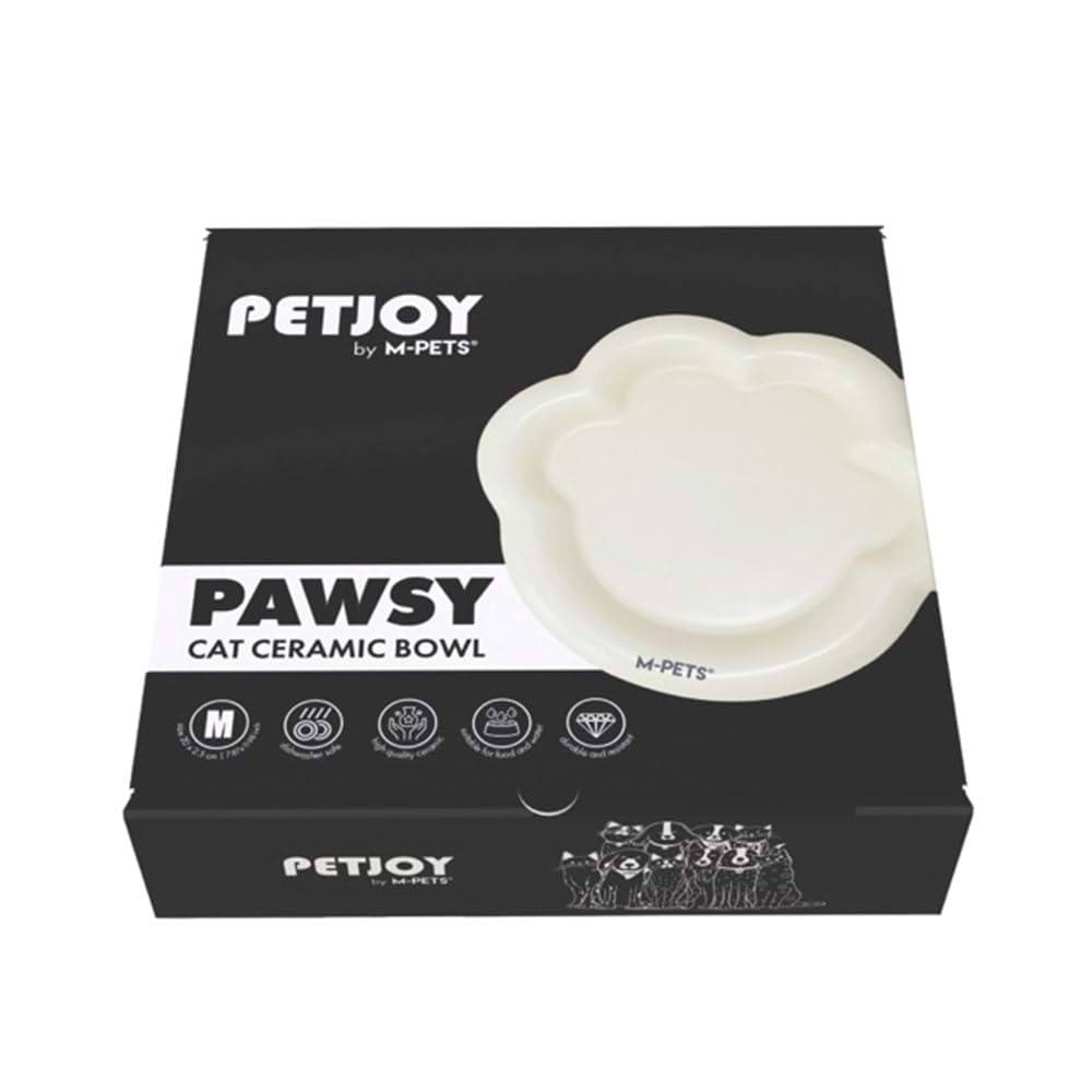 M-PETS PAWSY SERAMİK MAMA KABI WHİTE 175ML