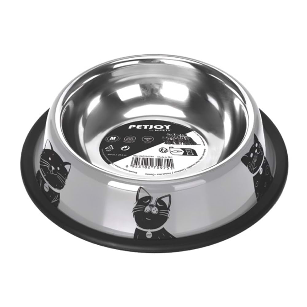 M-PETS PETJOY CATFAMİLY ÇELİK MAMA KABI (M) 610ML
