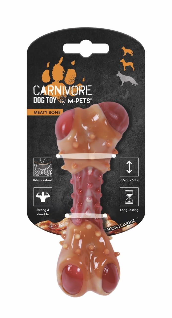 M-PETS CARNIVORE DOG TOY MEATY BONE (M) PASTIRMA AROMALI