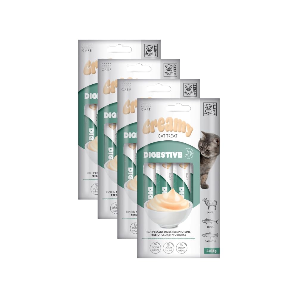 M-PETS DIGESTIVE FONKSİYONEL CREAMY KEDİ ÖDÜLÜ 4X15GR