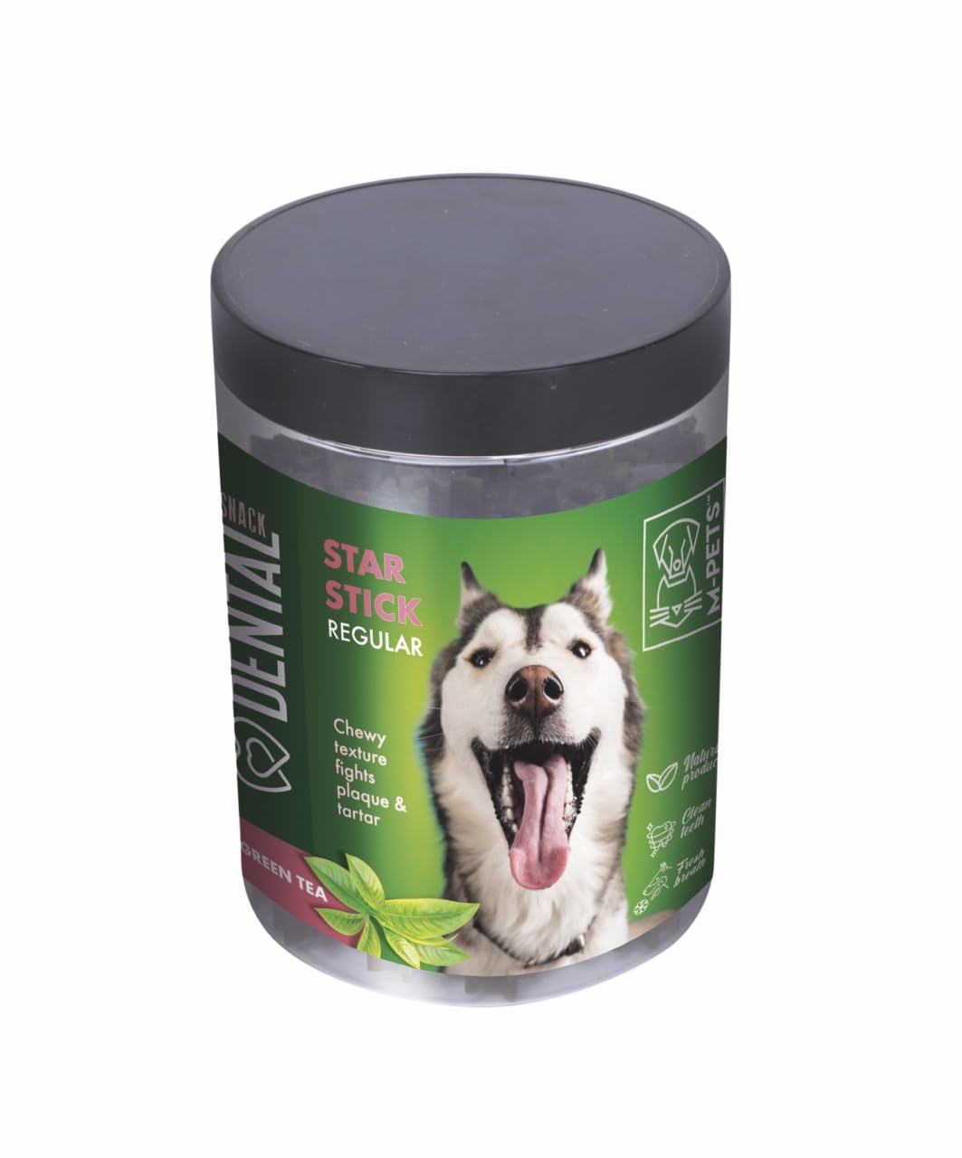 M-PETS DENTAL SNACK GREEN TEA STAR STICK REGULAR ÖDÜL 340GR