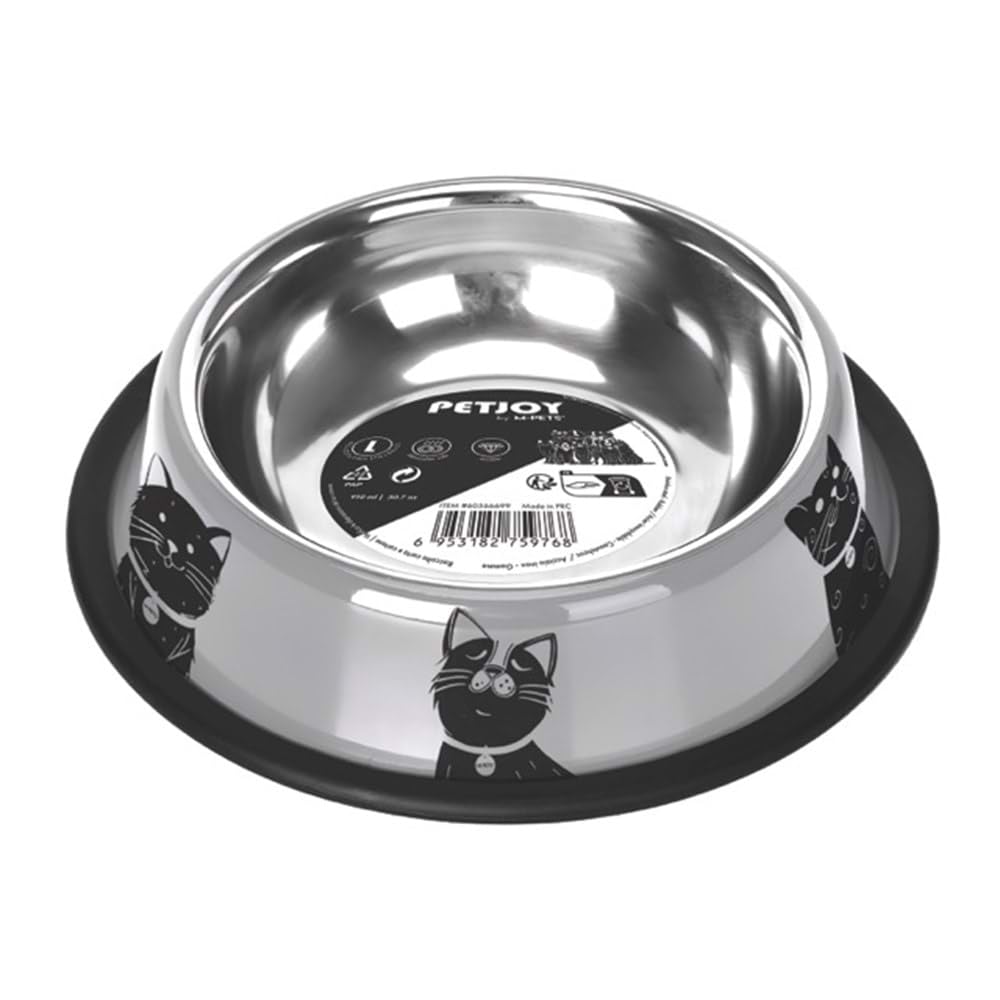 M-PETS PETJOY CATFAMİLY ÇELİK MAMA KABI (L) 910ML