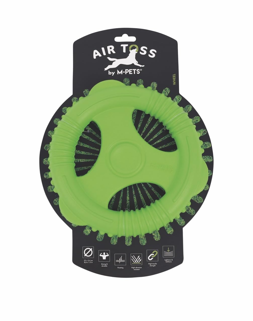 M-PETS AIR TOSS WHELL DAYANIKLI SUDA YÜZEN KÖPEK OYUNCAĞI GREEN