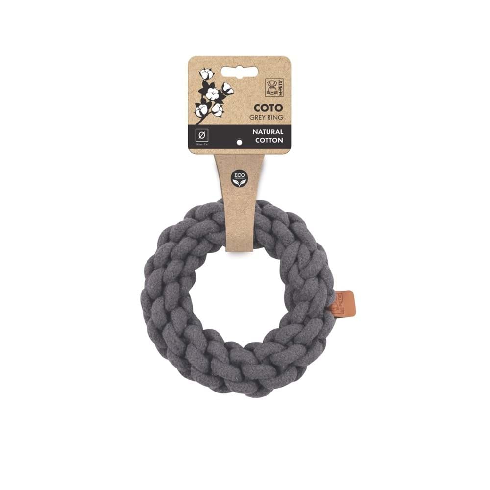 M-PETS COTO GREY RING 18CM ÖRGÜ HALKA OYUNCAK